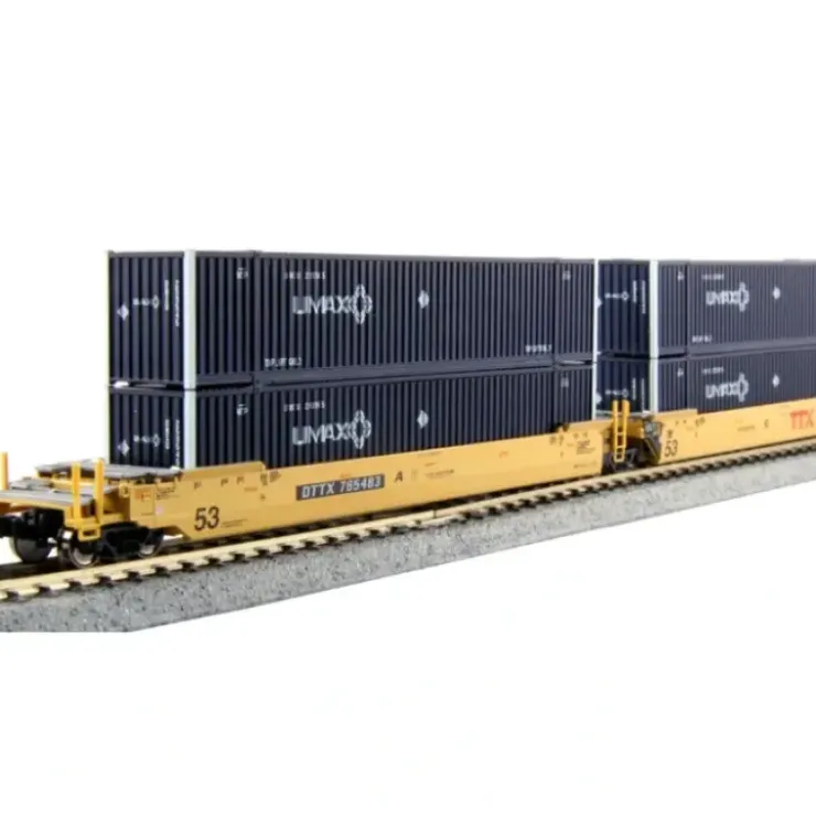 Kato 106-6171 N MAXI-IV 53' Stack Car 3pk TTX New Logo #765483 w/UMAX Cont - Your Source for Gaming Essentials