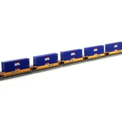 Kato 106-6140 N TTX Gunderson 5-Unit Stack Car w/40' APL Containers #75054 - Your Source for Gaming Essentials