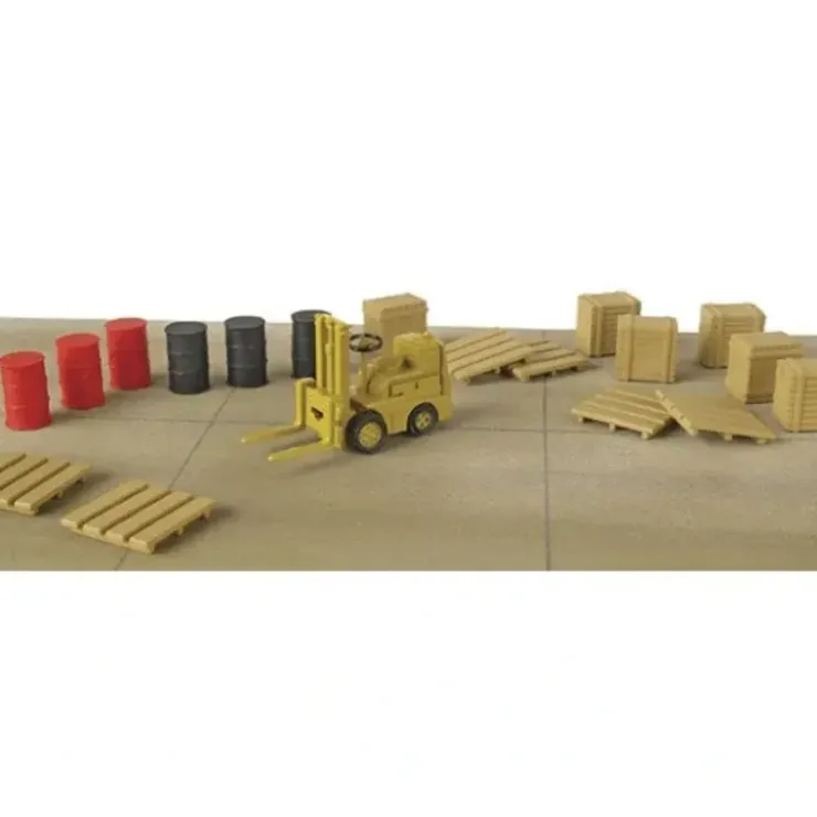 Life Like 1619 HO Scenemaster Fork Lift w/Barrels Crates & Drums - Your Source for Gaming Essentials