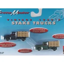 Life Like 433-1618 HO Vintage 1950's Scene Master Stake Trucks (Set of 2) - Your Source for Gaming Essentials