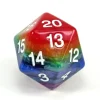 Dice>Limited Edition 55mm Countdown D20 Rainbow Dice with White Numbers - Your Source for Gaming Essentials