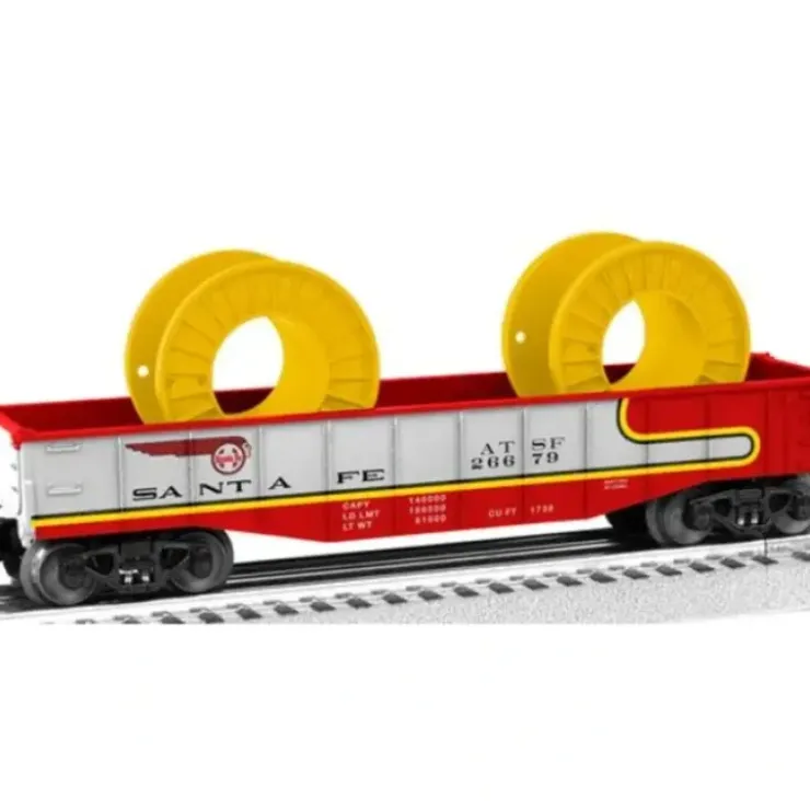 Lionel 6-26679 O Gauge ATSF Gondola With Reels - Your Source for Gaming Essentials