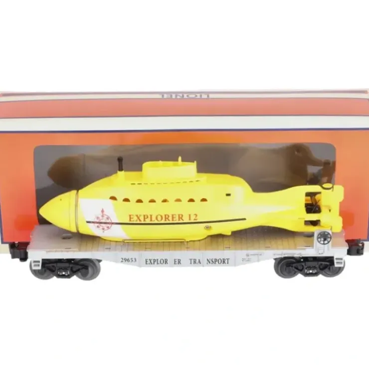 Lionel 6-29653 O Gauge Explorer Transport Flat Car w/ Submarine - Your Source for Gaming Essentials