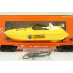 Lionel 6-16970 O Gauge L.A. County Lifeguard Flatcar w/ Lifeguard Boat #6424 LN/Box - Your Source for Gaming Essentials