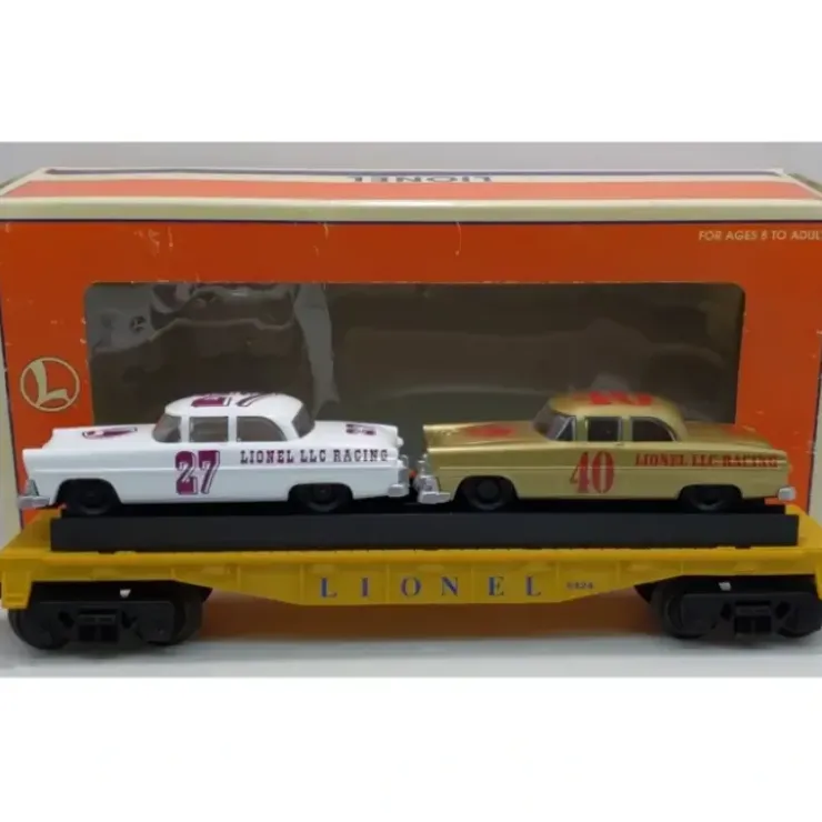 Lionel 6-19423 O Gauge Lionel Circle-L Racing Flatcar with Stock Car Load #6424 LN/Box - Your Source for Gaming Essentials