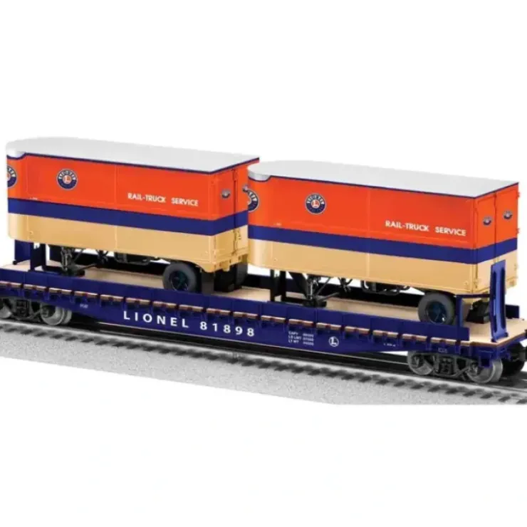 Lionel 6-81898 O Gauge Lionel Lines PS-4 Flatcar w/ 2 Piggyback Trailers #81898 - Your Source for Gaming Essentials