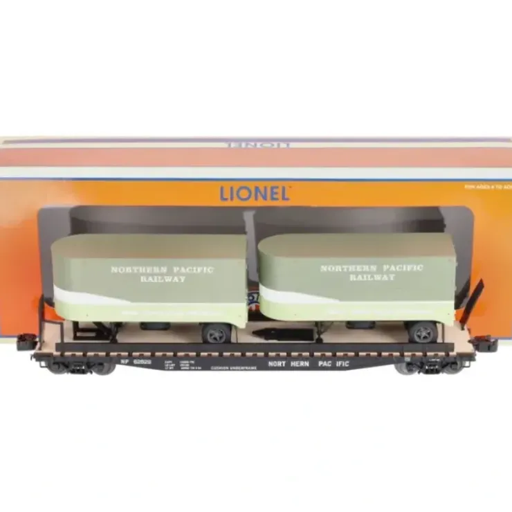 Lionel 6-27517 O Gauge NP PS-4 Flatcar w/Trailers LN/Box - Your Source for Gaming Essentials