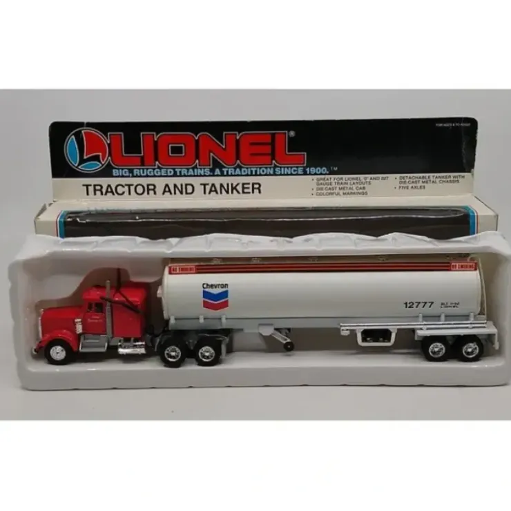 Lionel 6-12777 O Gauge Red Truck Chevron Tractor & White Tanker NIB - Your Source for Gaming Essentials