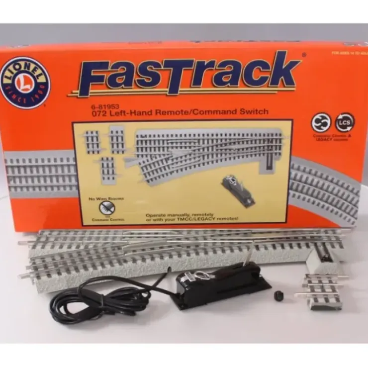 Lionel 6-81953 O-72 Left Hand Remote Fastrack/Command Switch Turnout - Your Source for Gaming Essentials