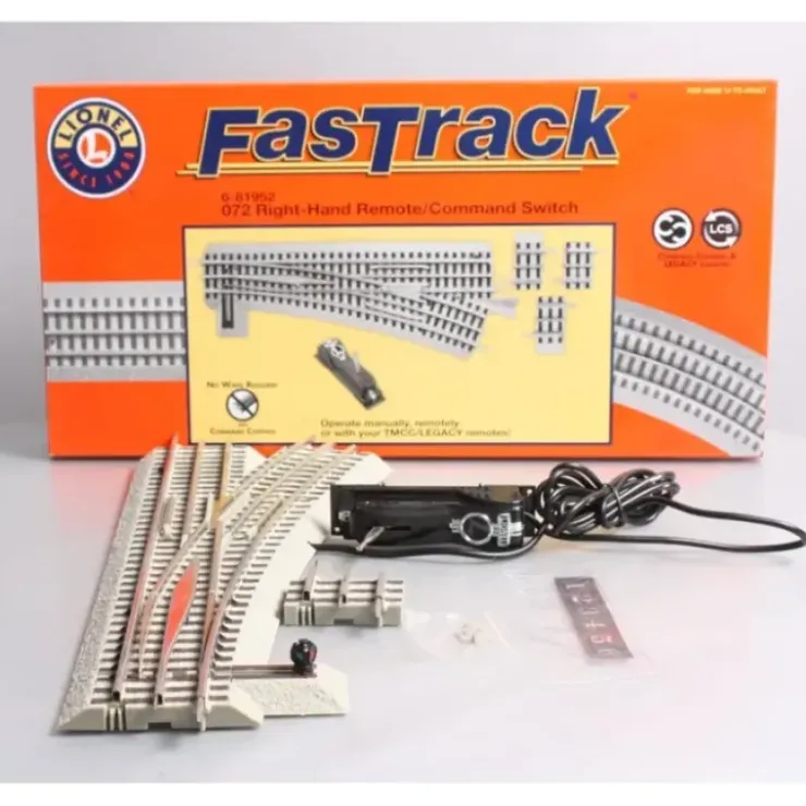 Lionel 6-81952 O-72 Right Hand Fastrack Remote/Command Switch Turnout - Your Source for Gaming Essentials