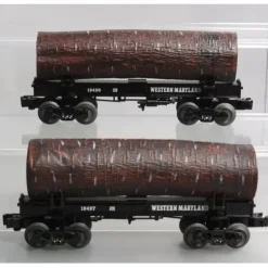 Lionel 6-27829 O Western Maryland Skeleton Log Cars #19497/19498 (2-Car Set) LN - Your Source for Gaming Essentials