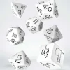 Dice>Llama 7 Piece Polyhedral RPG Dice Set - Bright White with Black Numbers - Your Source for Gaming Essentials