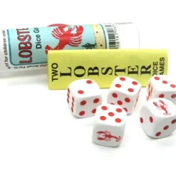 Dice>Lobster Dice Game 5 Dice Set with Travel Tube and Instructions - Your Source for Gaming Essentials