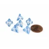 Dice>Luminary Borealis 12mm Mini 4 Sided D4 Dice, 6 Pieces - Icicle with Light Blue - Your Source for Gaming Essentials