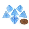 Dice>Luminary Borealis 18mm 4 Sided D4 Dice, 6 Pieces - Sky Blue with White Numbers - Your Source for Gaming Essentials