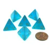 Dice>Luminary Borealis 18mm 4 Sided D4 Dice, 6 Pieces - Teal with Gold Numbers - Your Source for Gaming Essentials