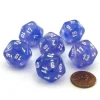 Dice>Luminary Borealis 20 Sided D20 Dice, 6 Pieces - Purple with White Numbers - Your Source for Gaming Essentials