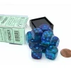 Dice>Luminary Gemini 16mm D6 Dice Block (12 Dice) - Blue-Blue with Light Blue Numbers - Your Source for Gaming Essentials