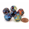 Dice>Luminary Nebula 18mm D12 Chessex Dice, 6 Pieces - Primary with Blue Numbers - Your Source for Gaming Essentials