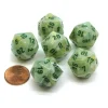 Dice>Marble 20 Sided D20 Chessex Dice, 6 Pieces - Green with Dark Green Numbers - Your Source for Gaming Essentials