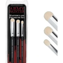 Tabletop Miniatures>Masterclass Drybrush Set - 3 Domed Tip Brushes for Model Painting - Your Source for Gaming Essentials