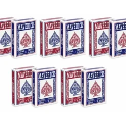 Cards>Maverick Standard Index Playing Cards - 5 Red Decks and 5 Blue Decks - Your Source for Gaming Essentials