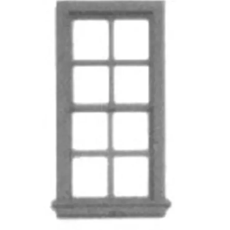 Micro Engineering 80-064 HO 28" x 64" 8 Pane Windows (Pack of 8) - Your Source for Gaming Essentials