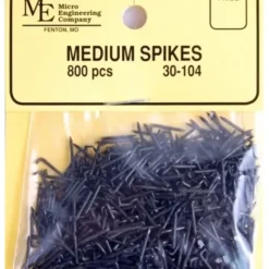 Micro Engineering 30-104 3/8" Medium Blackened Metal Spikes (Pack of 800) - Your Source for Gaming Essentials