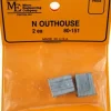 Micro Engineering 80-151 N White Metal Castings Outhouses (Pack of 2) - Your Source for Gaming Essentials
