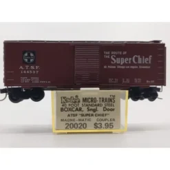 Micro-Trains 02000020 N ATSF 40' Standard Single Door Boxcar #144537 NIB - Your Source for Gaming Essentials
