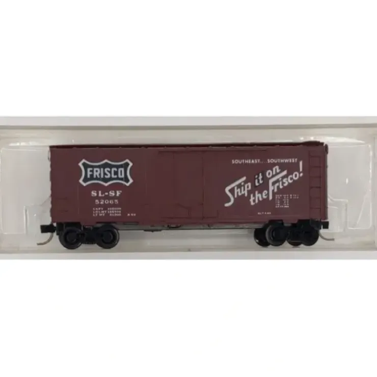 Micro-Trains 02100080 N Frisco 40' Standard Steel Plug Door Boxcar #52065 LN - Your Source for Gaming Essentials