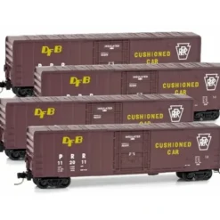 Micro-Trains 99300093 N PRR 50' Rib-Side Plug Door Boxcar Runner Pack (Set of 4) - Your Source for Gaming Essentials* Trains