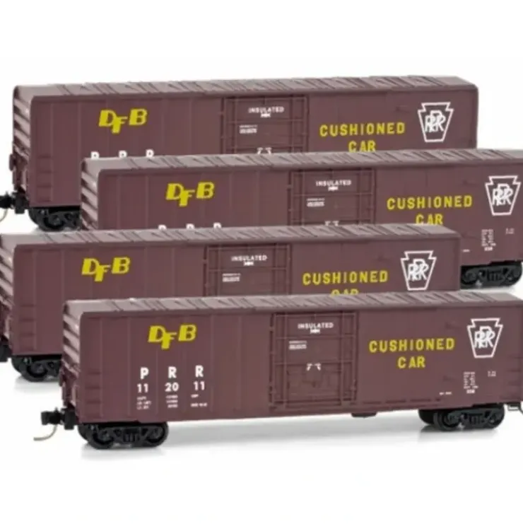 Micro-Trains 99300093 N PRR 50' Rib-Side Plug Door Boxcar Runner Pack (Set of 4) - Your Source for Gaming Essentials* Trains