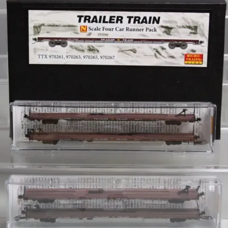 Micro-Trains 99300091 N TTX 89' Intermodal Flatcar Runner Pack (Set of 4) - Your Source for Gaming Essentials* Trains