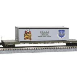 MicroTrains 52400104 60' Steel Flatcar w/40' Container Load - Ready to Run - Your Source for Gaming Essentials* Trains