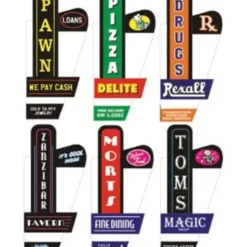 Miller Engineering 66822 Animated Sign Kit Downtown Series #1 - Right - Medium - Your Source for Gaming Essentials