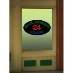 Miller Engineering 8880 HO/O Bail Bonds Flashing Neon Window Sign - Your Source for Gaming Essentials