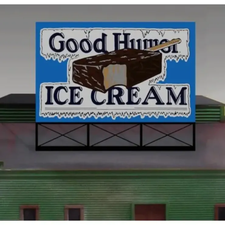 Miller Engineering 881501 HO/O Good Humor Animated Neon Billboard Large - Your Source for Gaming Essentials* Trains