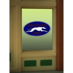 Miller Engineering 8950 HO/O Greyhound Flashing Neon Window Sign - Your Source for Gaming Essentials* Trains