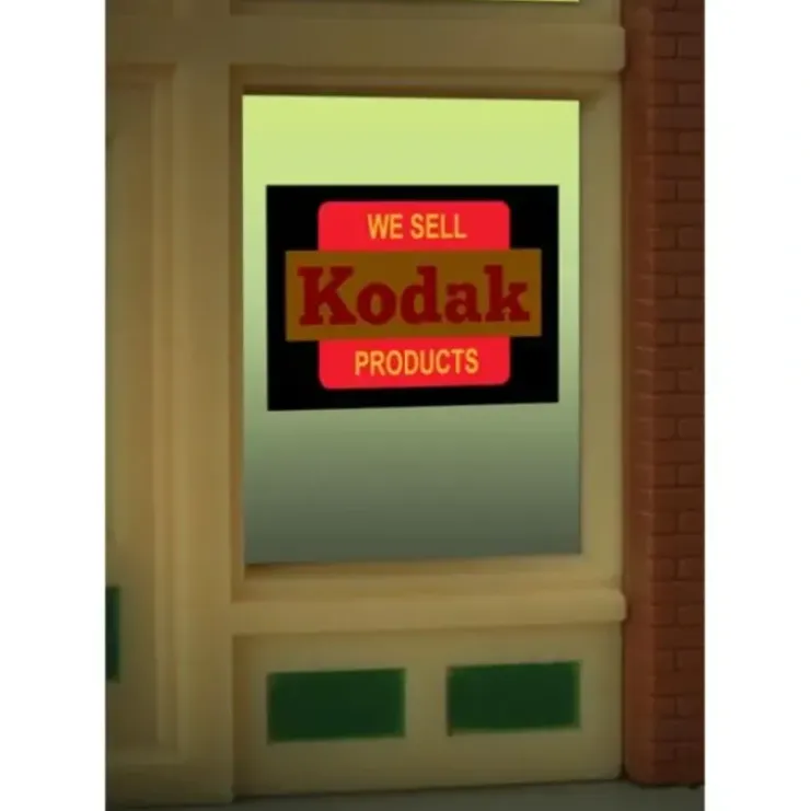 Miller Engineering 8875 HO/O Kodak Flashing Neon Window Sign - Your Source for Gaming Essentials* Trains