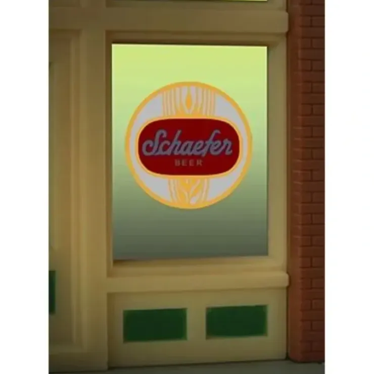 Miller Engineering 8925 HO/O Schaefer Beer Flashing Neon Window Lighting Sign - Your Source for Gaming Essentials* Trains