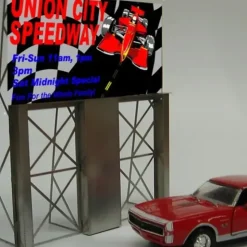 Miller Engineering 8481 HO/O Union City Speedway Animated Billboard - Your Source for Gaming Essentials* Trains