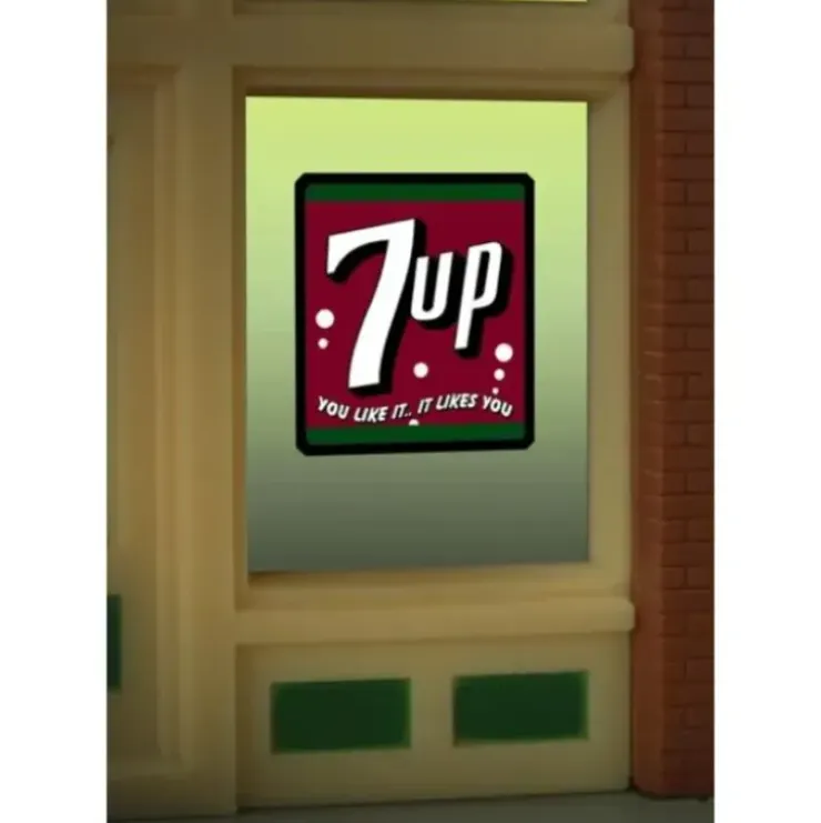 Miller Engineering 8945 HO/O 7up Window Sign - Your Source for Gaming Essentials* Trains