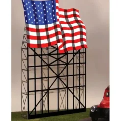 Miller Engineering 4071 HO/O Waving American Flag Animated Neon Billboard - Your Source for Gaming Essentials* Trains
