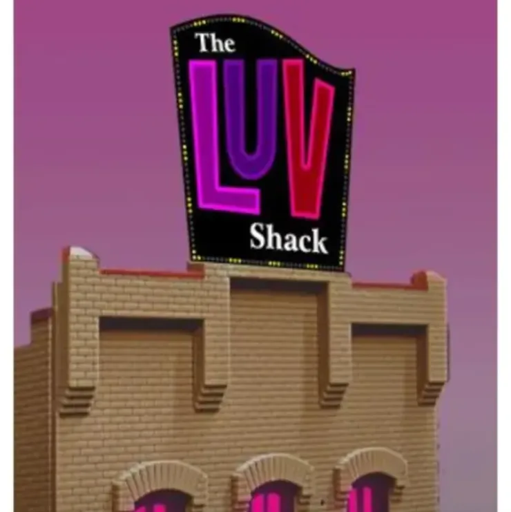 Miller Engineering 4482 N Animated Billboard The LUV Shack - Your Source for Gaming Essentials* Trains