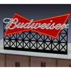 Miller Engineering 4982 N Budweiser Beer Animated Neon Billboard - Your Source for Gaming Essentials* Trains