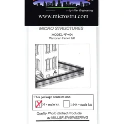 Miller Engineering 604042 N Photo-Etched Victorian Style Fence Kit Style #2 - Your Source for Gaming Essentials* Trains