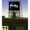 Miller Engineering 338960 N/Z Blue Moon Cafe Flashing Rooftop Billboard Small - Your Source for Gaming Essentials* Trains