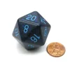 Dice>34mm Large 20-Sided D20 Speckled Chessex Dice, 1 Die - Cobalt - Your Source for Gaming Essentials