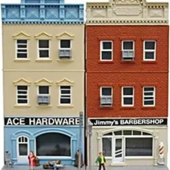 Model Power 678 HO Scale Ace Hardware/Jimmy's Barber Shop - Your Source for Gaming Essentials* Trains